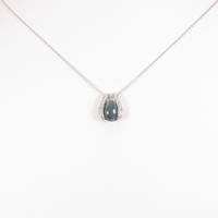 K18WG アレキサンドライトキャッツアイネックレス