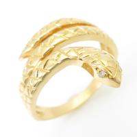 K18YG スネーク ダイヤモンドリング