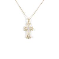 750YG／K18YG クロス ダイヤモンドネックレス