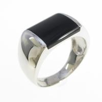 K18WG オニキスリング