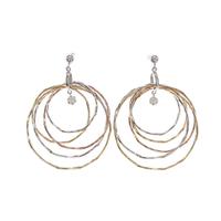 【新品】K18スリーカラー ダイヤモンドピアス5％引き