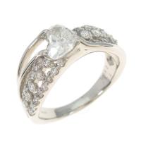 プラチナダイヤモンドリング 0．642ct・F・SI1・ハートシェイプ