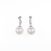 K18WG 2WAY シロチョウパールイヤリング