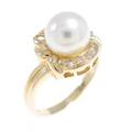 K18YG アコヤパールリング