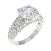 プラチナダイヤモンドリング 2．097ct・E・SI2・GOOD