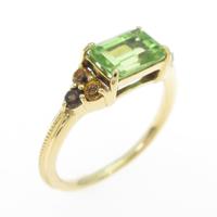 K18YG ペリドットリング
