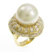 18KYG シロチョウパールリング