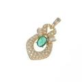 K18YG エメラルドペンダント