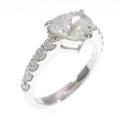 【リメイク】プラチナダイヤモンドリング 1．562ct・F・SI2・ハートシェイプ
