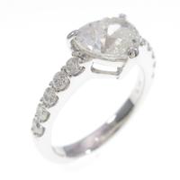 【リメイク】プラチナダイヤモンドリング 1．562ct・F・SI2・ハートシェイプ