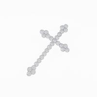 750WG クロス ダイヤモンドペンダント