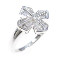 K18WG クロス ダイヤモンドリング5％引き