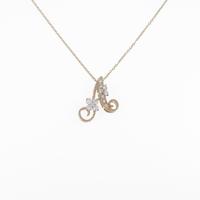 K18PG イニシャルA ダイヤモンドネックレス