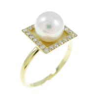 K18YG アコヤパールリング