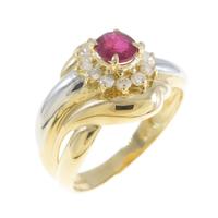 K18YG／PT ルビーリング