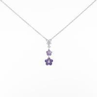 セイレーン アズーロ フラワー アメジストネックレス