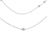 K18WG ダイヤモンドネックレス