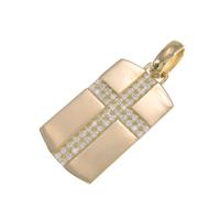 【リメイク】K18YG クロス ダイヤモンドペンダント