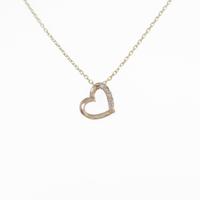 K18PG／K18YG ハート ダイヤモンドネックレス