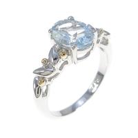 K18WG／K18YG アクアマリンリング