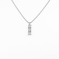 PT スリーストーン ダイヤモンドネックレス