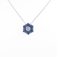 K18WG サファイヤネックレス