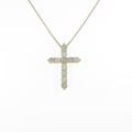 K18YG クロス ダイヤモンドネックレス