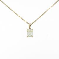 K18YGダイヤモンドネックレス 1．322ct・VLY・VVS2・エメラルドカット