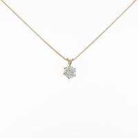K18YG ダイヤモンドネックレス 0．423ct・I・SI2・GOOD