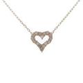 K18PG ハート ダイヤモンドネックレス