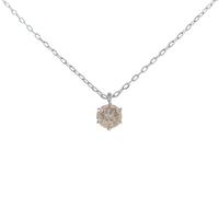 K18WG ソリティア ダイヤモンドネックレス