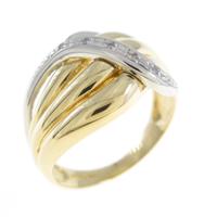 K18YG／PT ダイヤモンドリング