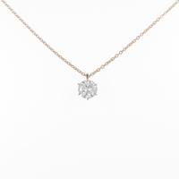 【リメイク】K18PG ダイヤモンドネックレス 0．406ct・K・VS1・GOOD