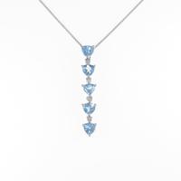 K18WG アクアマリンネックレス