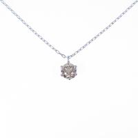 K18WG ソリティア ダイヤモンドネックレス