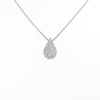 K18WG パヴェ ダイヤモンドネックレス