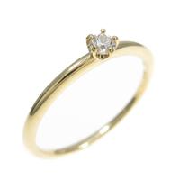 K18YG ソリティア ダイヤモンドリング