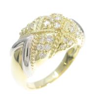 K18YG／PT ダイヤモンドリング