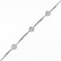 K14WG ダイヤモンドブレスレット