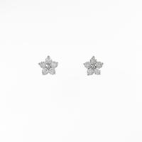 クミキョク フラワー ダイヤモンドピアス