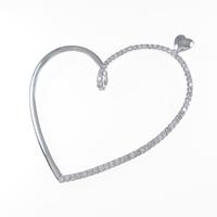 K14WG ハート ダイヤモンドペンダント