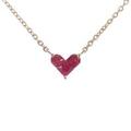 K18PG ハート ルビーネックレス