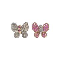 K18WG／K18PG バタフライ サファイヤピアス