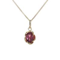 K18YG ガーネットネックレス