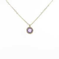 K18YG アメジストネックレス