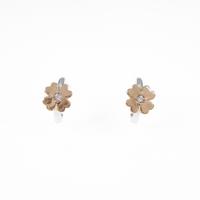 K18PG／K18WG フラワー ダイヤモンドピアス