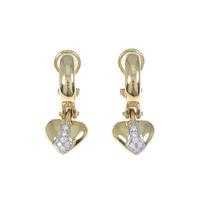750YG／750WG ハート ダイヤモンドピアス