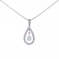 【新品】プラチナダイヤモンドネックレス 0．220ct・H・SI2・VG