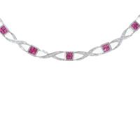 K18WG ルビーネックレス