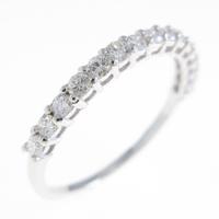 【リメイク】K18WG ハーフエタニティ ダイヤモンドリング